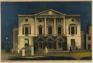 Lynton Lamb (British 1907-1977), The Shire Hall, colour lithograph, published by J. Lyons & Co Ltd,