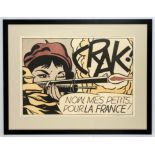 Roy Lichtenstein (American, 1923-1997). Crak! 1964, offset lithographic poster, signed in pencil