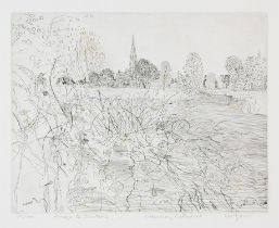 † Anthony Gross RA (British, 1905-1984). Homage to Constable - Salisbury Cathedral, etching,