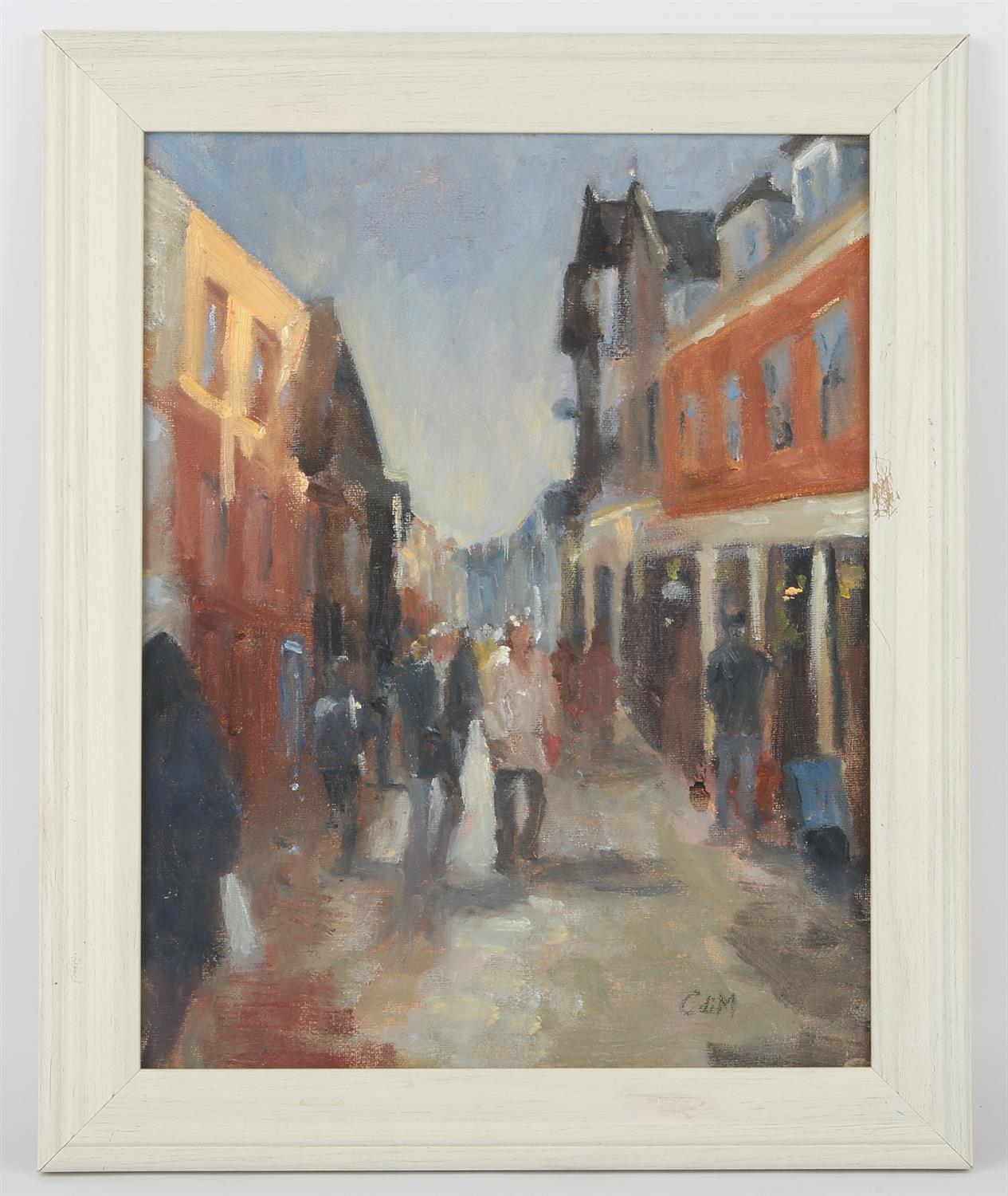 Celia di Massimo (contemporary), A Cold day in Winchester, oil on canvasboard, signed lower right, - Image 2 of 4