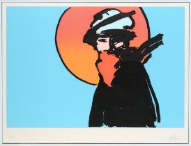 Peter Max (German b.1937), The Poet II, silkscreen print, signed lower right, numbered 6/200 lower