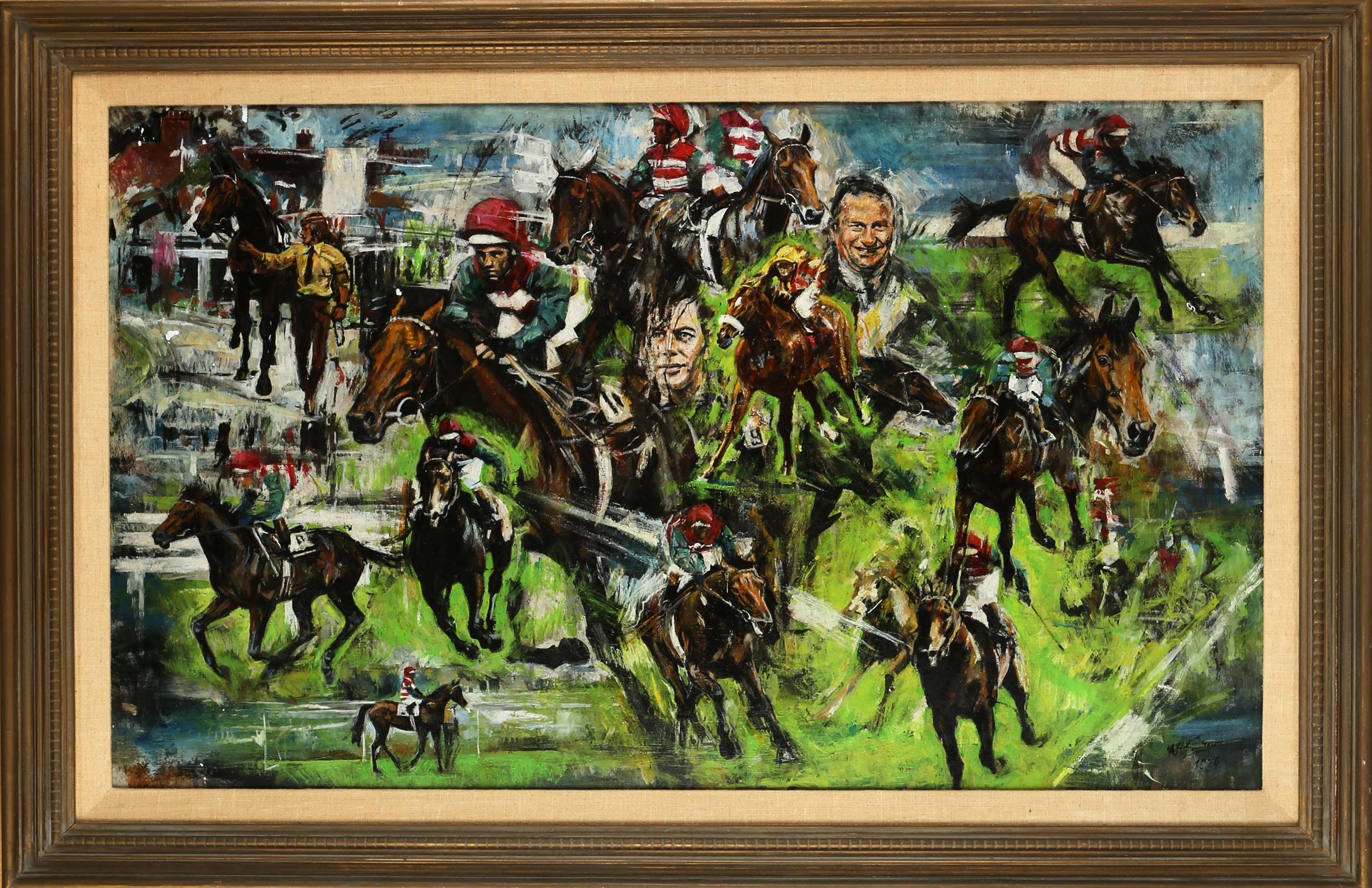 ** Brown (Contemporary), Equestrian montage of 'Wollow', 200 Guineas Newmarket 1976; Greenham - Image 2 of 3