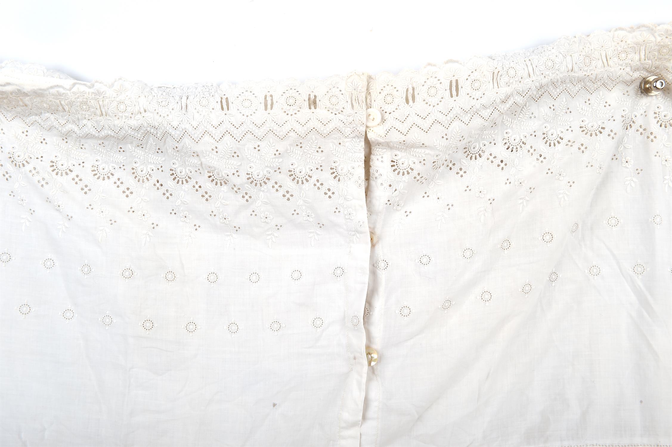 A collection of Victorian and Edwardian lace, christening robes and undergarments 2 half slips, - Image 3 of 5