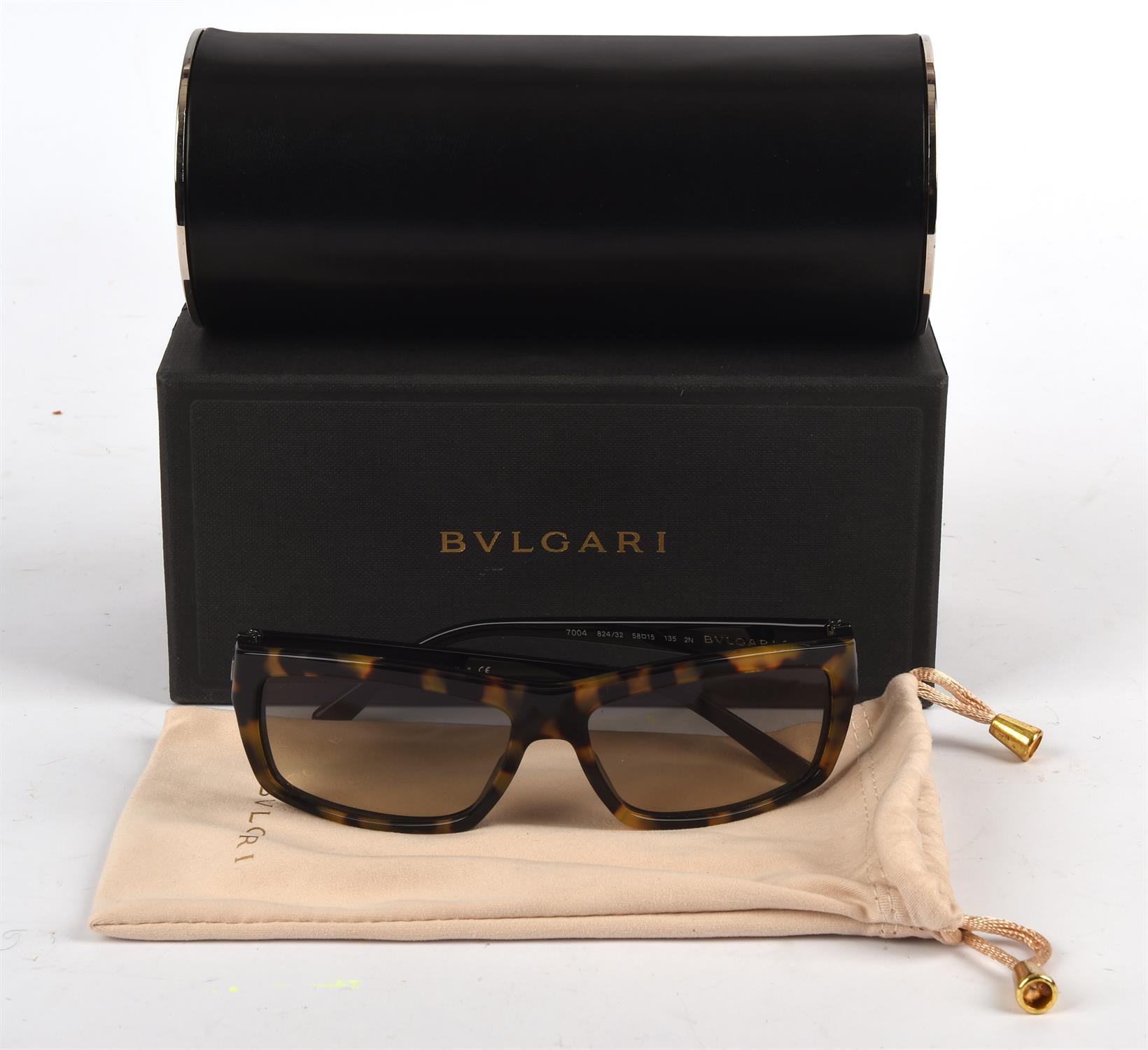 BVGARI boxed ladies vintage 1990s sunglasses with case and presentation bag and unused cloth - Image 4 of 4