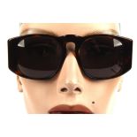 CHANEL vintage 1990s boxed brown "quilted" ladies sunglasses with inner box, care booklet,