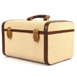 MARK CROSS (American luxury designer) quality vintage leather and textile travel beauty case with