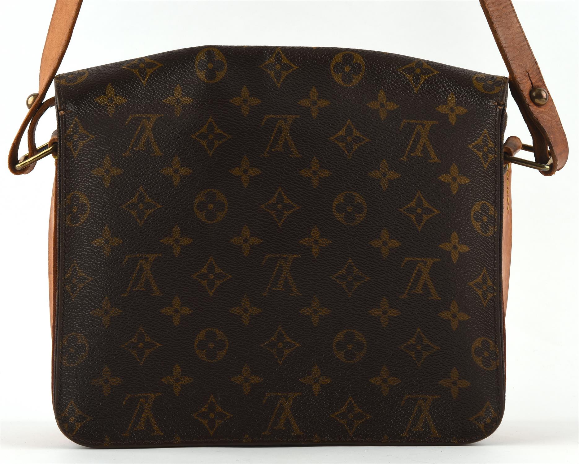 LOUIS VUITTON vintage CARTOUCHIERE canvas coated leather cross-body shoulder handbag - Image 5 of 6