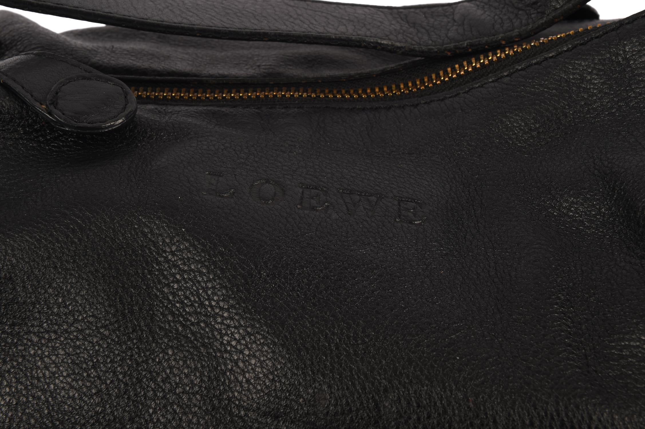 ADDENDUM LOT * LOEWE black leather tote handbag with gold coloured hardware and side pocket for - Image 2 of 7