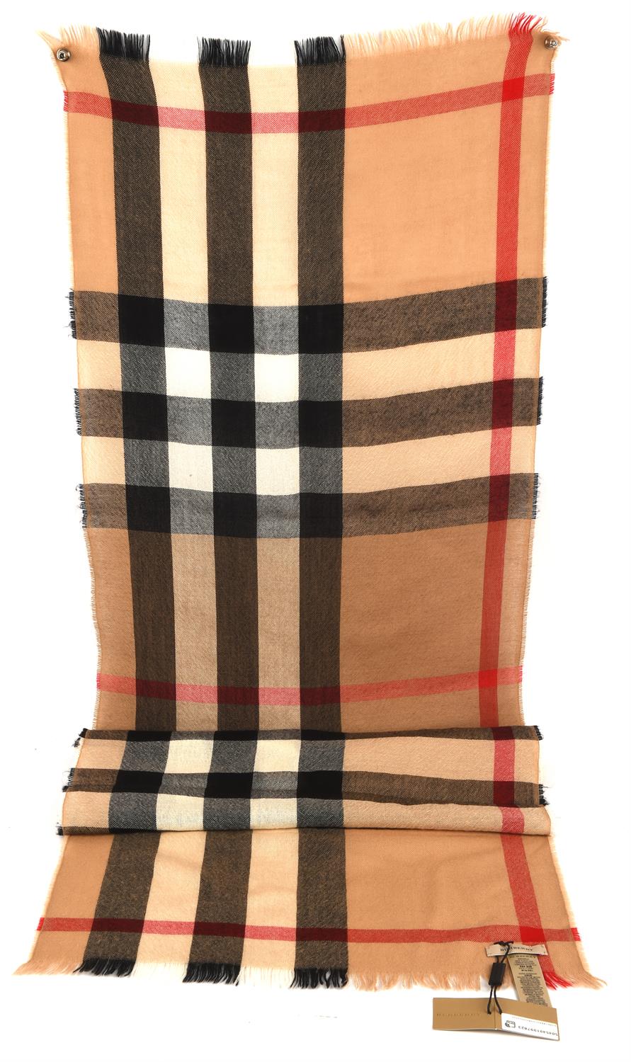 BURBERRY unworn Marino wool scarf in original packaging - Image 2 of 4