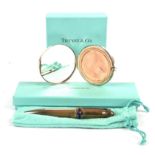 TIFFANY & Co and AMERICAN EXPRESS collaboration boxed silver metal ball point pen with presentation