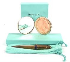 TIFFANY & Co and AMERICAN EXPRESS collaboration boxed silver metal ball point pen with presentation