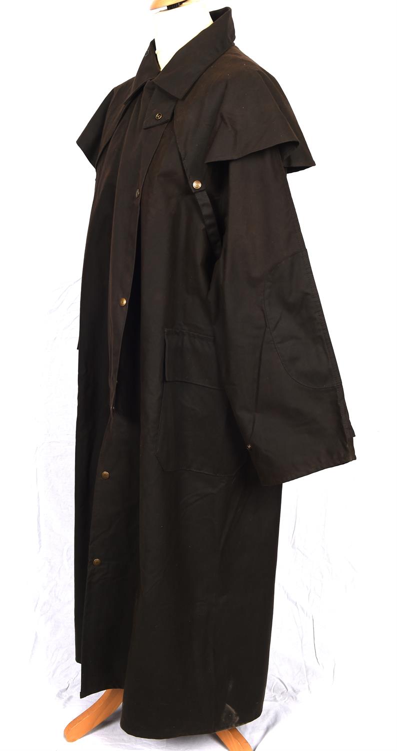 MAX MARA ladies 1990s maxi length chocolate brown 100% virgin wool coat with satin lining (fits - Image 3 of 9