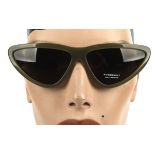 BURBERRYS ladies green vintage sunglasses boxed with case, cloth and paperwork