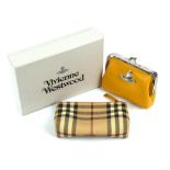 VIVIENNE WESTWOOD Autumn Winter 19/20 Emma yellow leather framed coin purse in box (unused) *