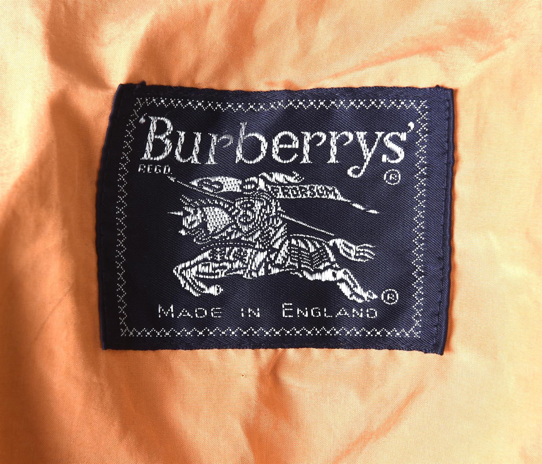 BURBERRYS a ladies vintage 80s/90s iridescent tangerine-coloured cotton and nylon trench coat UK 10 - Image 7 of 9