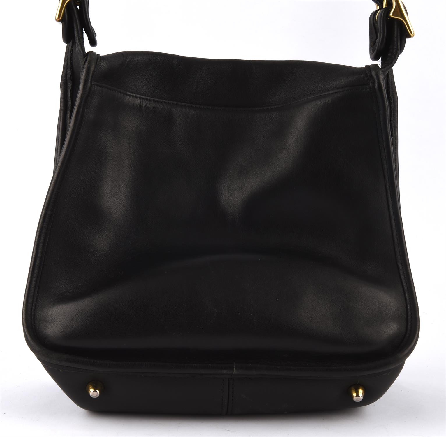 COACH black leather handbag (29cm x 26cm x 11cm) - Image 4 of 4