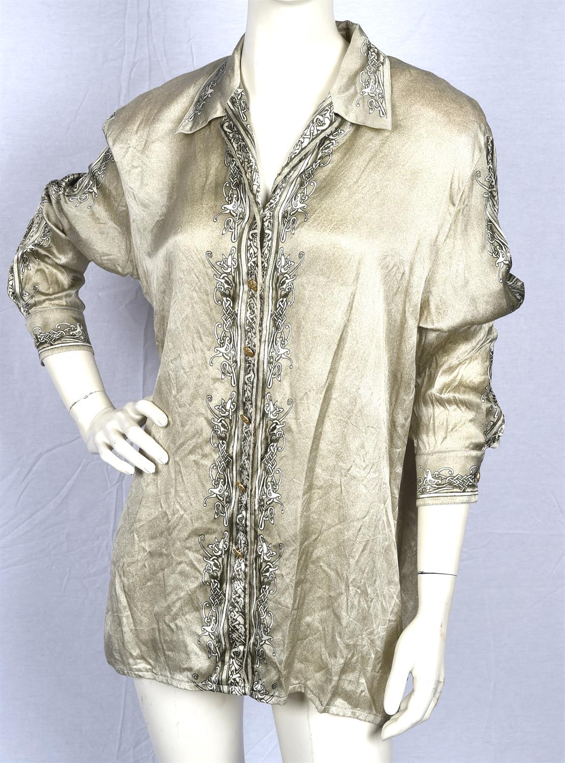 VALENTINO * VERSACE (27% silk) * Early ESCADA (Margaretha Ley) a collection of silk 1980s-90s - Image 4 of 21