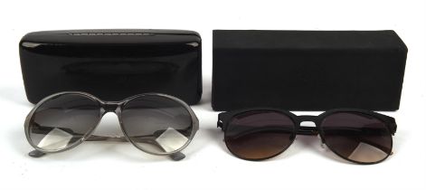 HOGAN a pair of ladies sunglasses in a Minkoff hard black case * OSCAR DE LA RENTA a pair of ladies