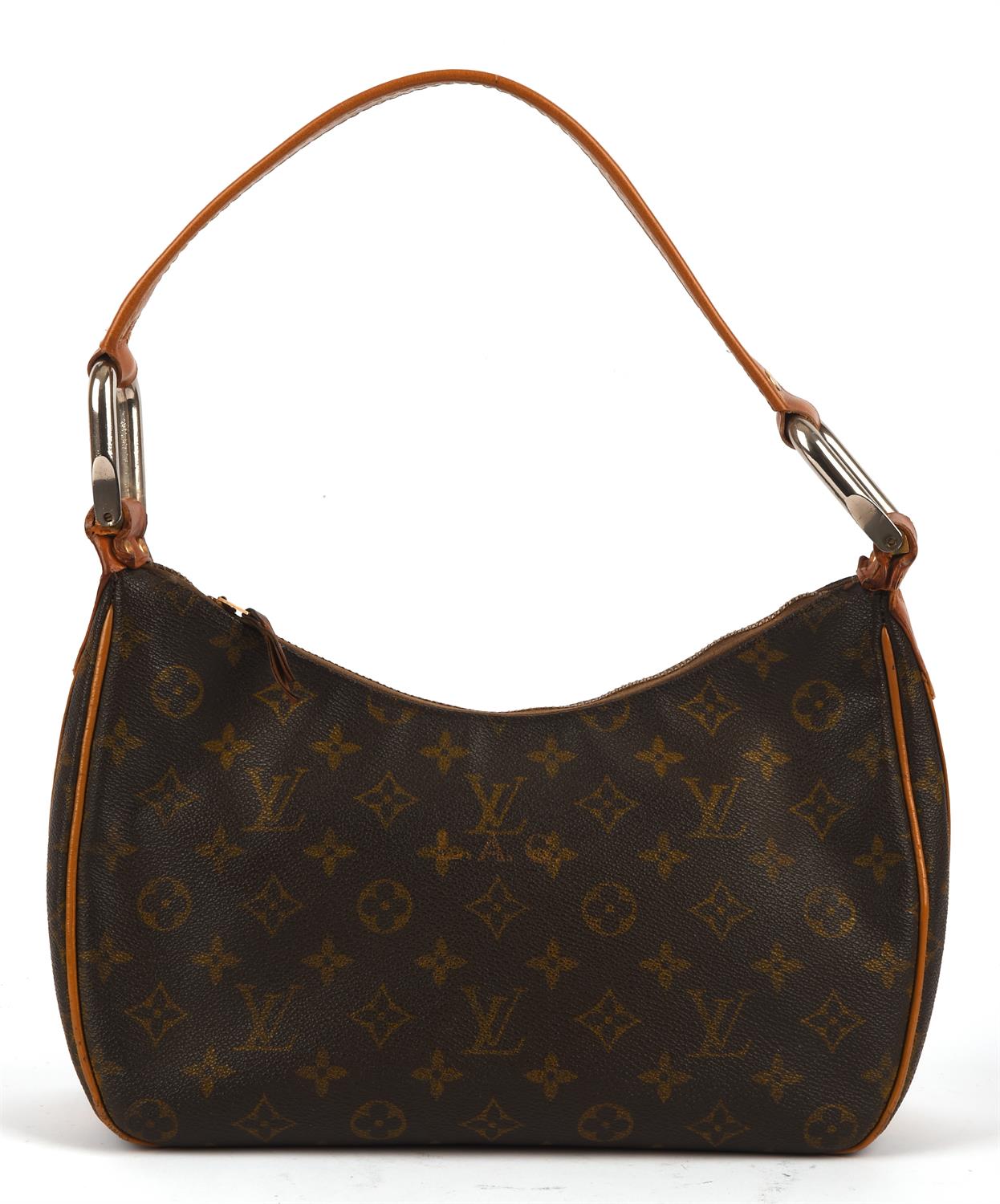 LOUIS VUITTON vintage monogrammed TIKAL style small handbag/ shoulder bag with faded initials AG on