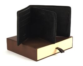 LOUIS VUITTON boxed black trifold leather wallet RRP £680