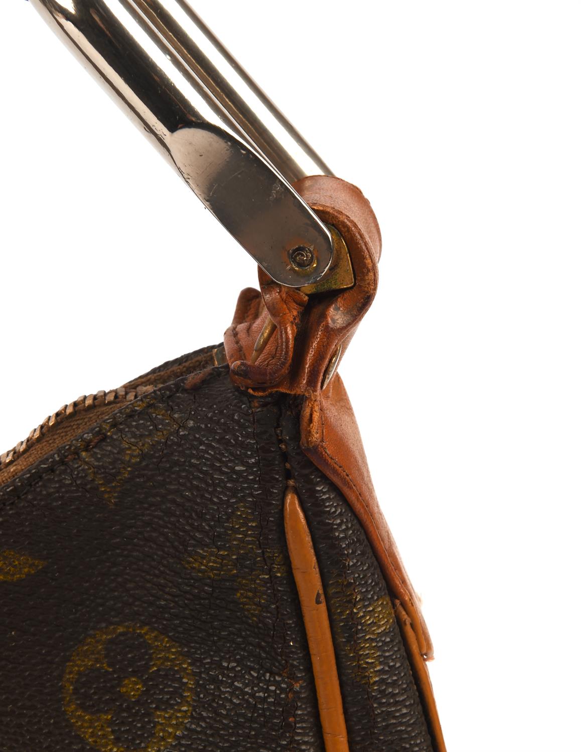 LOUIS VUITTON vintage monogrammed TIKAL style small handbag/ shoulder bag with faded initials AG on - Image 9 of 10