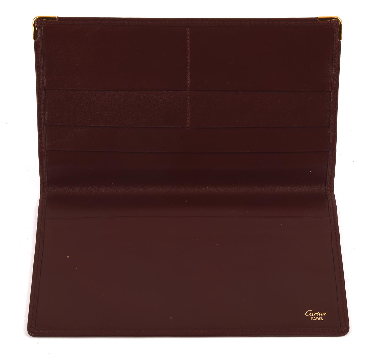 CARTIER burgundy bifold coat wallet with gold coloured hardware unused and unboxed (8cm x11cm) - Image 3 of 3