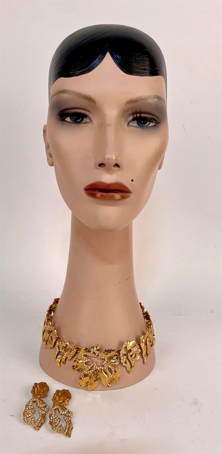 YVES SAINT LAURENT a collection of signed vintage 1980s costume jewellery to include a gold