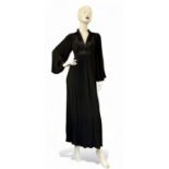 OSSIE CLARK for Radley iconic 1970s black Grecian-style pleated evening dress Fits UK0-12 (Shoulder