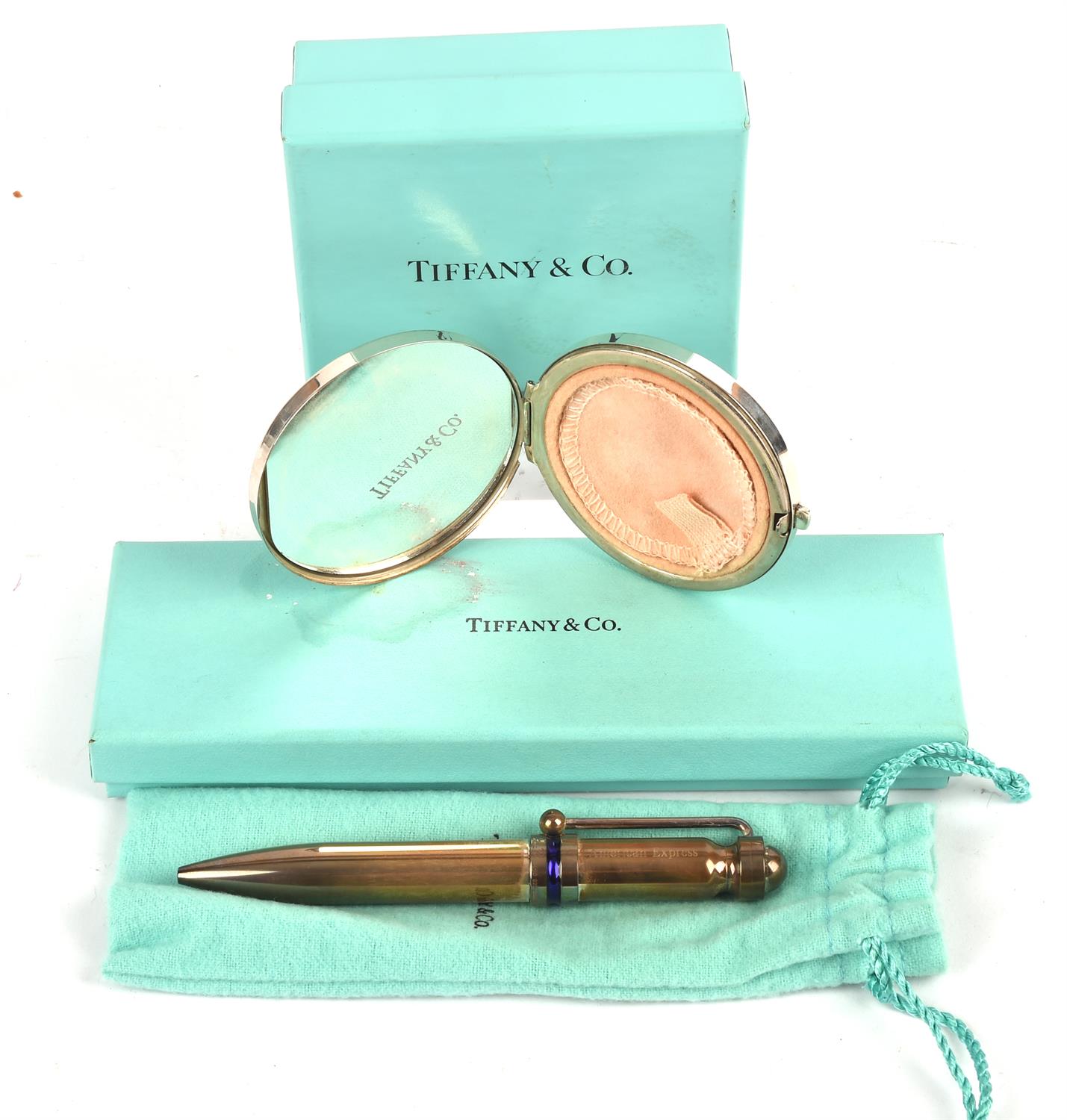 TIFFANY & Co and AMERICAN EXPRESS collaboration boxed silver metal ball point pen with presentation - Image 2 of 2