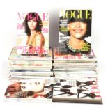 VOGUE international archive high fashion magazine collection of vintage back copies to include