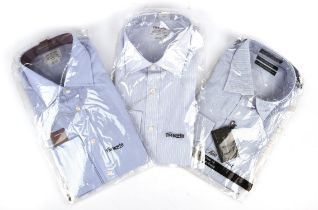 A collection of 20 men's good quality mostly British tailor and American top designer unworn shirts