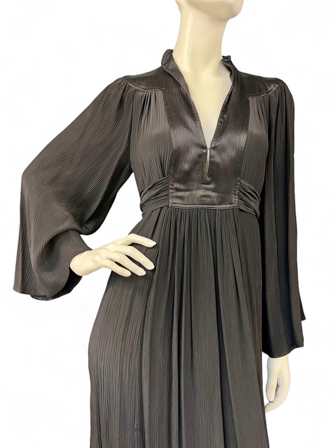 OSSIE CLARK for Radley iconic 1970s black Grecian-style pleated evening dress Fits UK0-12 (Shoulder - Image 3 of 5