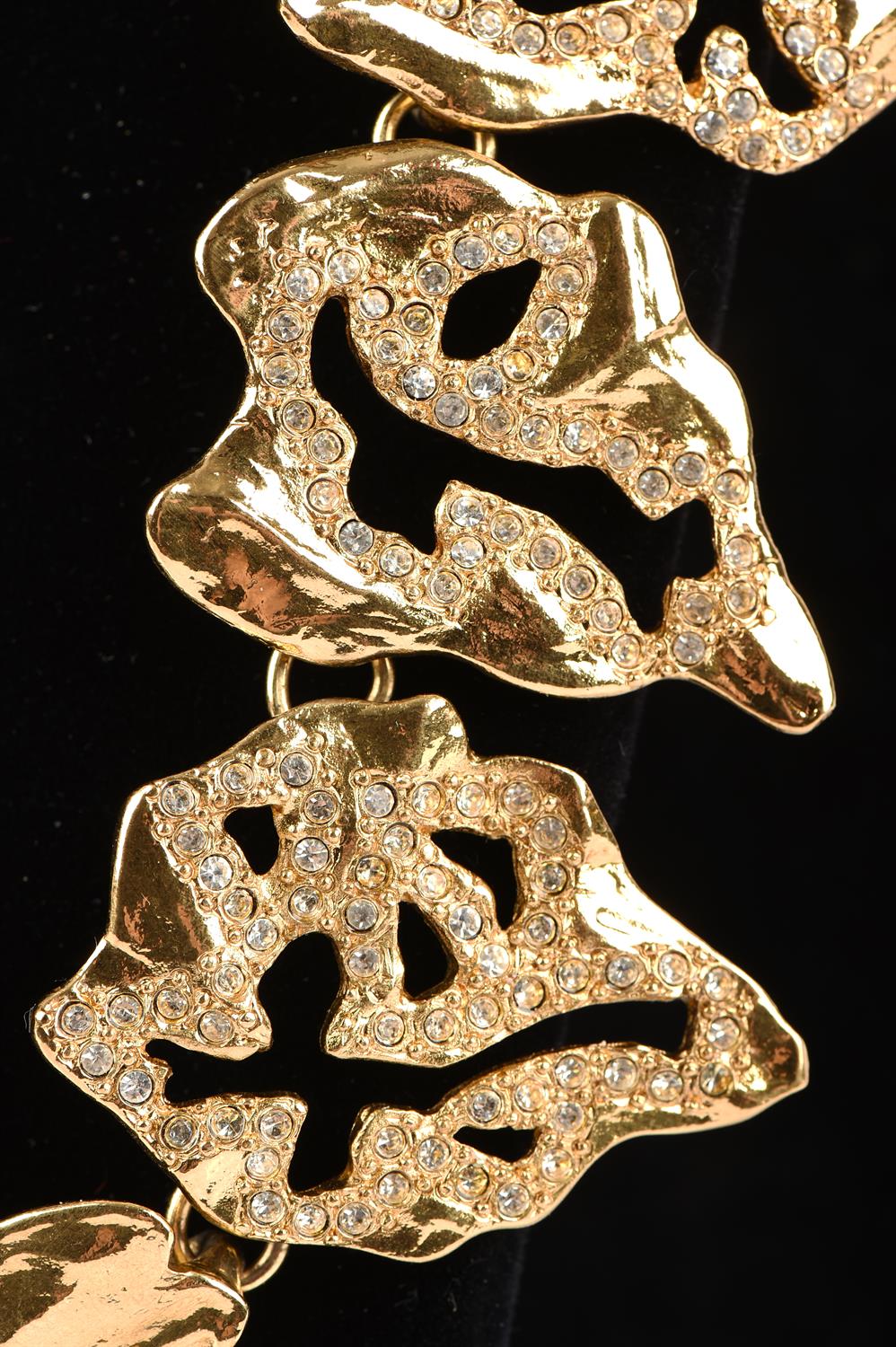 YVES SAINT LAURENT a collection of signed vintage 1980s costume jewellery to include a gold - Image 2 of 5