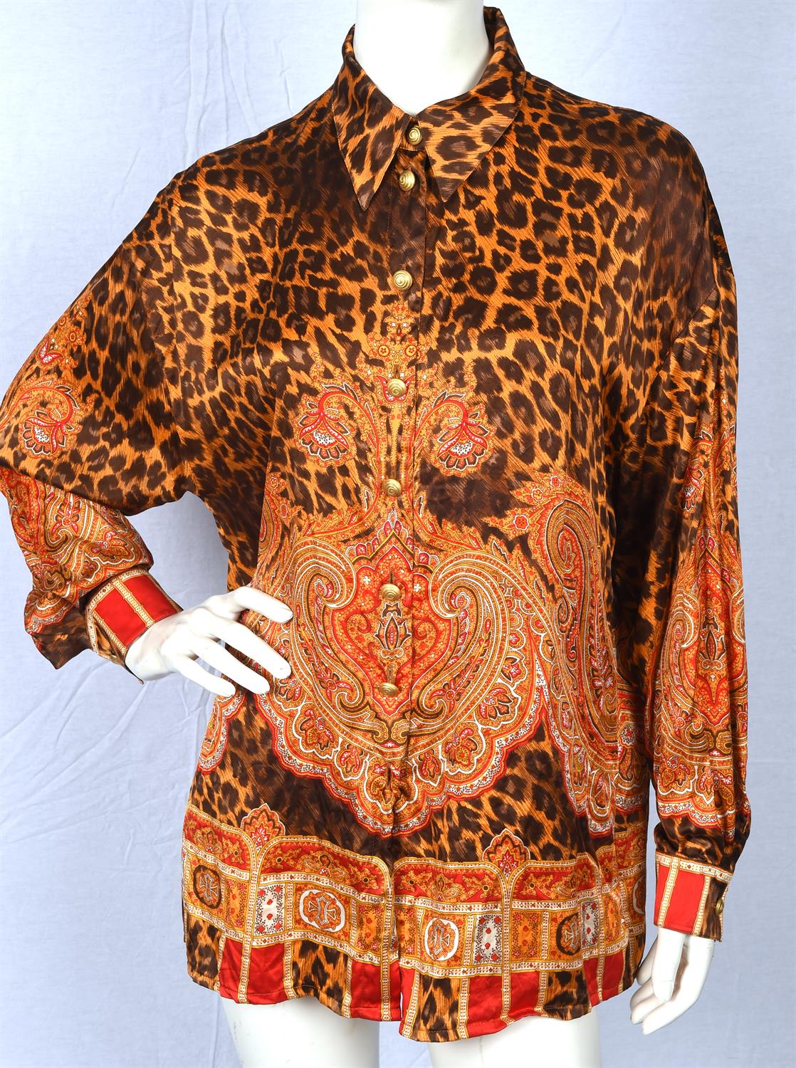 VALENTINO * VERSACE (27% silk) * Early ESCADA (Margaretha Ley) a collection of silk 1980s-90s - Image 12 of 21