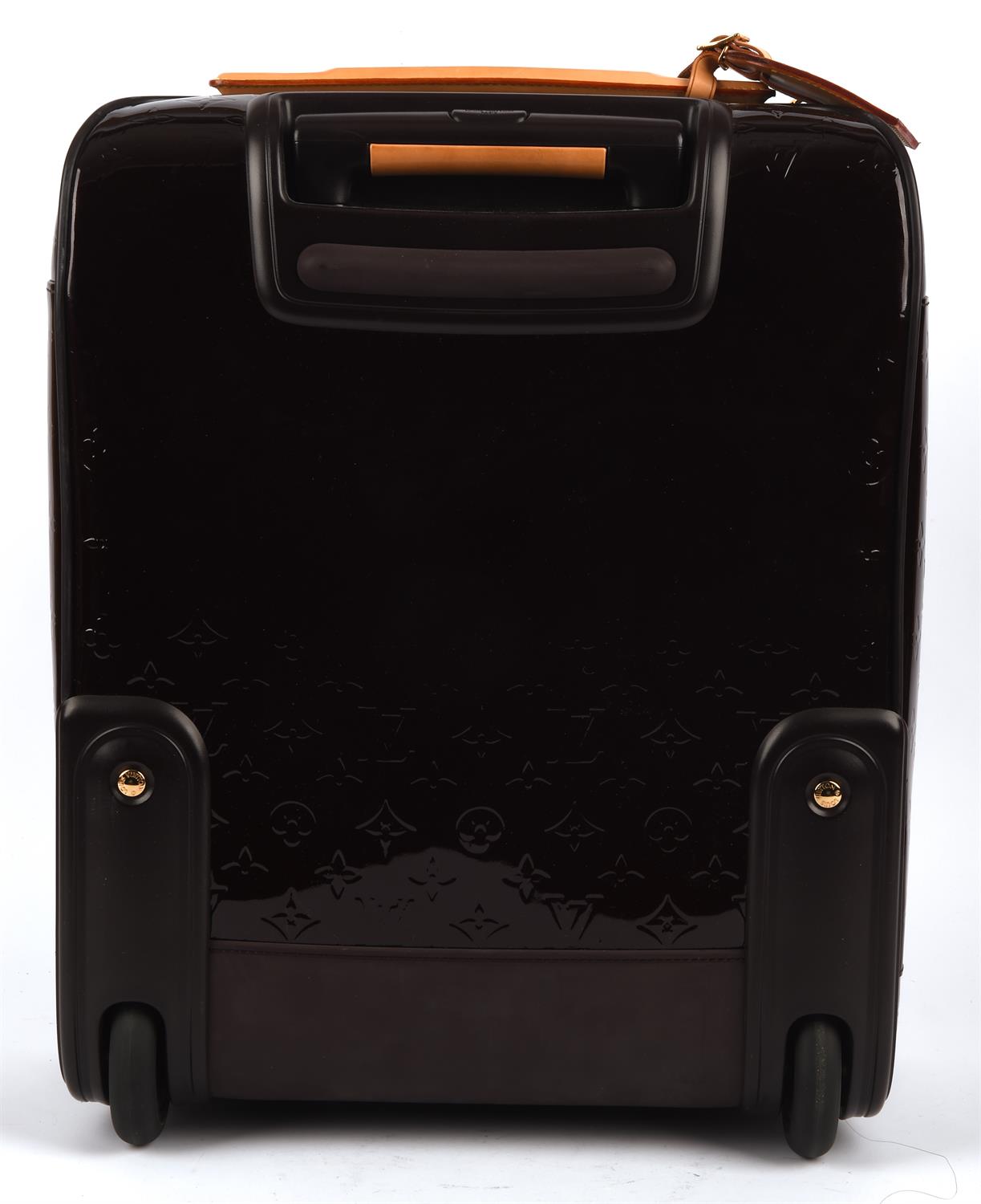 LOUIS VUITTON burgundy Vernis varnished leather PEGASE pull-a-long cabin travel bag with protective - Image 4 of 8