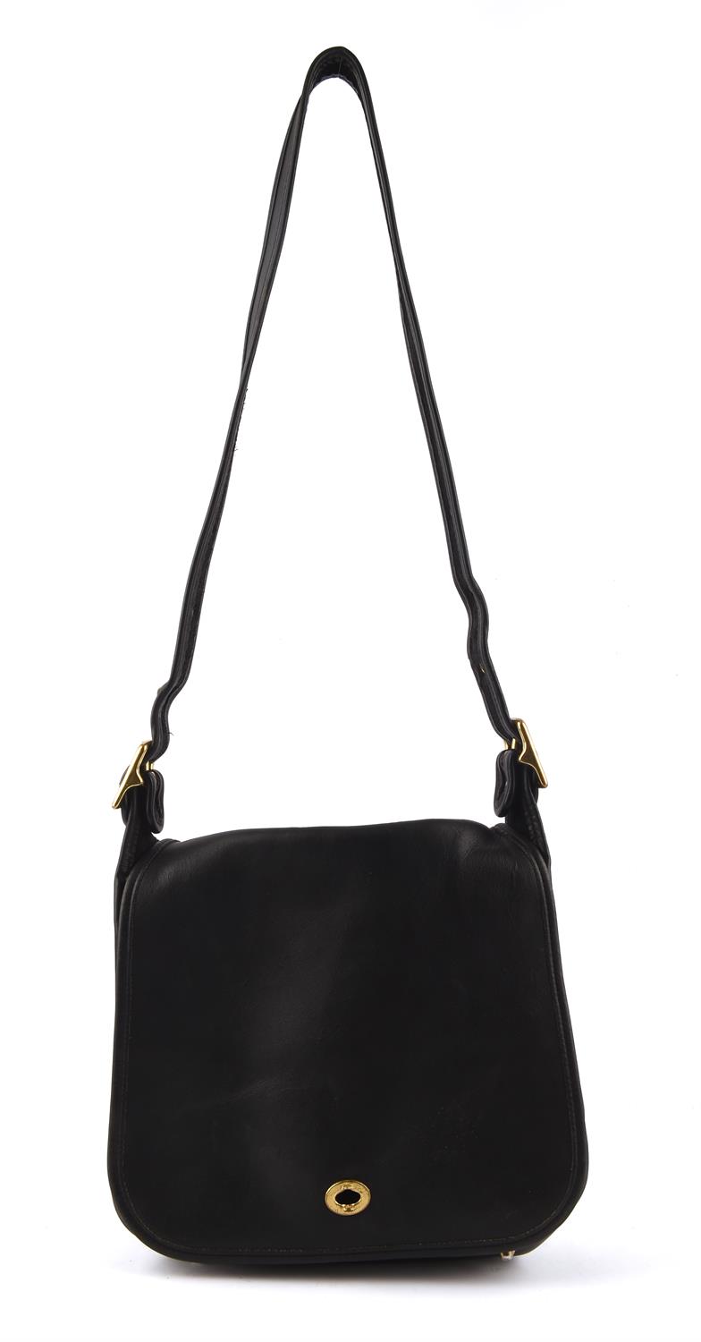 COACH black leather handbag (29cm x 26cm x 11cm) - Image 2 of 4