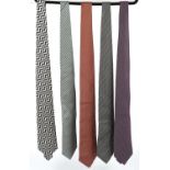 TOM FORD (GUCCI) five silk ties.