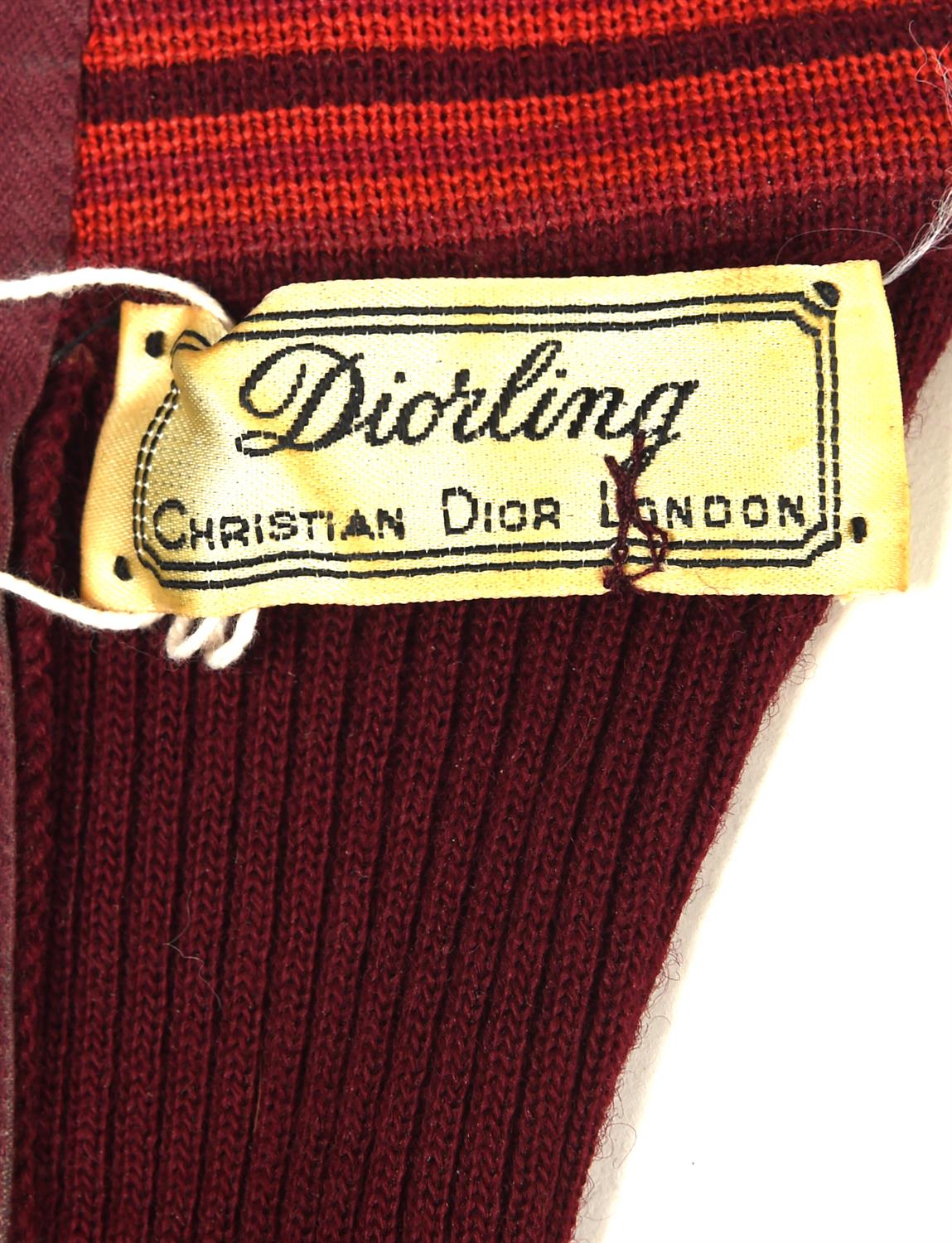 CHRISTIAN DIOR DIORLING 1970s knitted wool dress in burgundy and orange. Fits UK10 * CHRISTIAN DIOR - Image 5 of 13