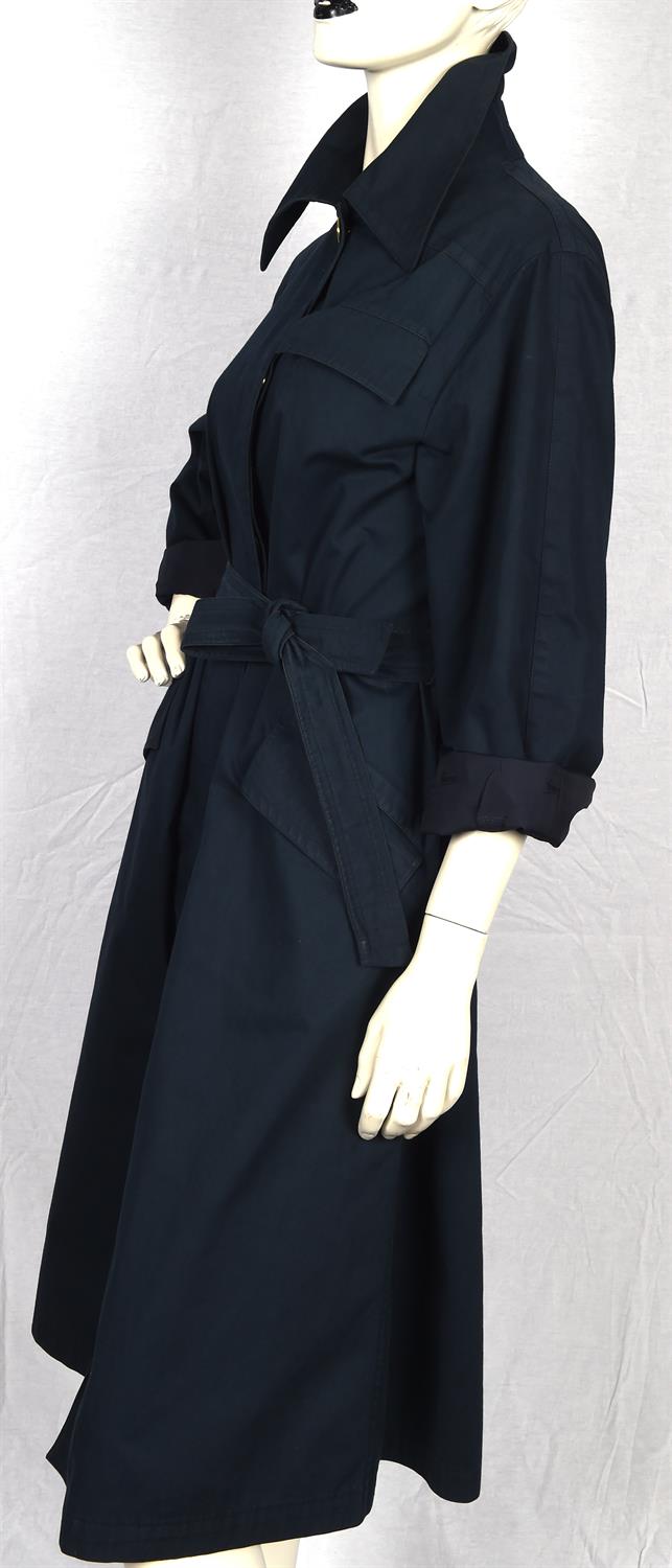 GUCCI vintage navy blue ladies mac with original belt UK10 - Image 5 of 7