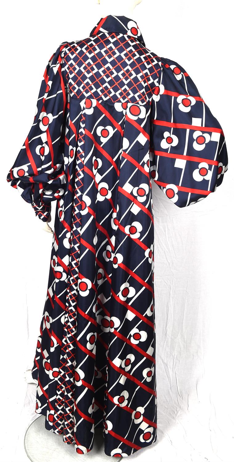 JEAN VARON (John Bates) A statement 1970s red white and blue maxi dress Fits UK14-16 - Image 5 of 7