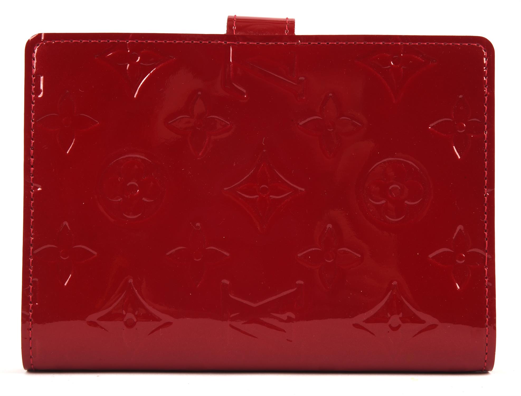 LOUIS VUITTON boxed lipstick red Vernis varnished leather note book with ballpoint pen (untested) - Image 3 of 3