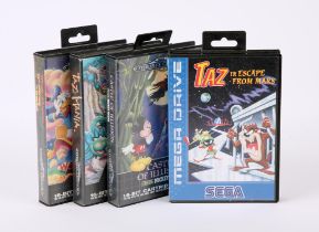 Sega Mega Drive Animated/Adventure bundle (PAL) Games include: Taz in Escape from Mars, Taz-Mania,