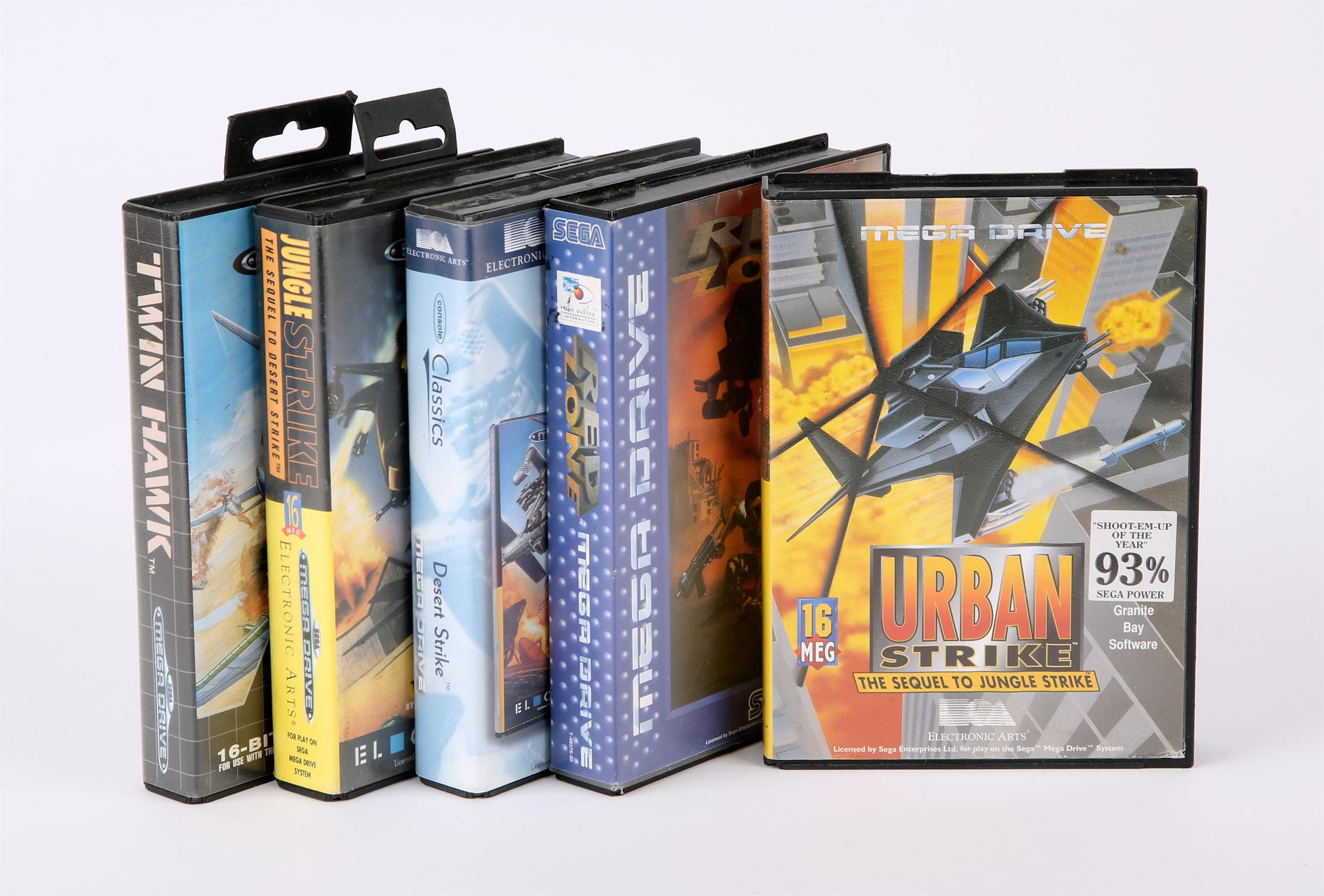 Sega Mega Drive Aerial Combat bundle (PAL) Games include: Twin Hawks, Red Zone, Jungle Strike,