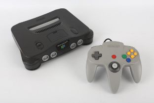 Nintendo 64 (N64) loose console with original power supply, RF out cable and 1 official controller