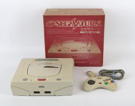 Sega Saturn boxed console HST-0014 (NTSC-J) Console is complete, boxed and untested While the