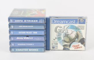 Sega Dreamcast Sports/Sim/Management bundle (PAL) Games include: Giant Killers, Railroad Tycoon 2,