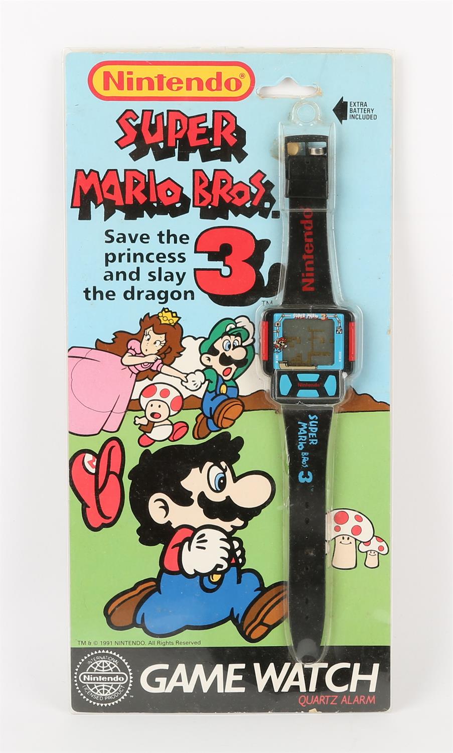 Nintendo Super Mario Bros. 3 Nelsonic Game Watch with extra battery Item is unused,