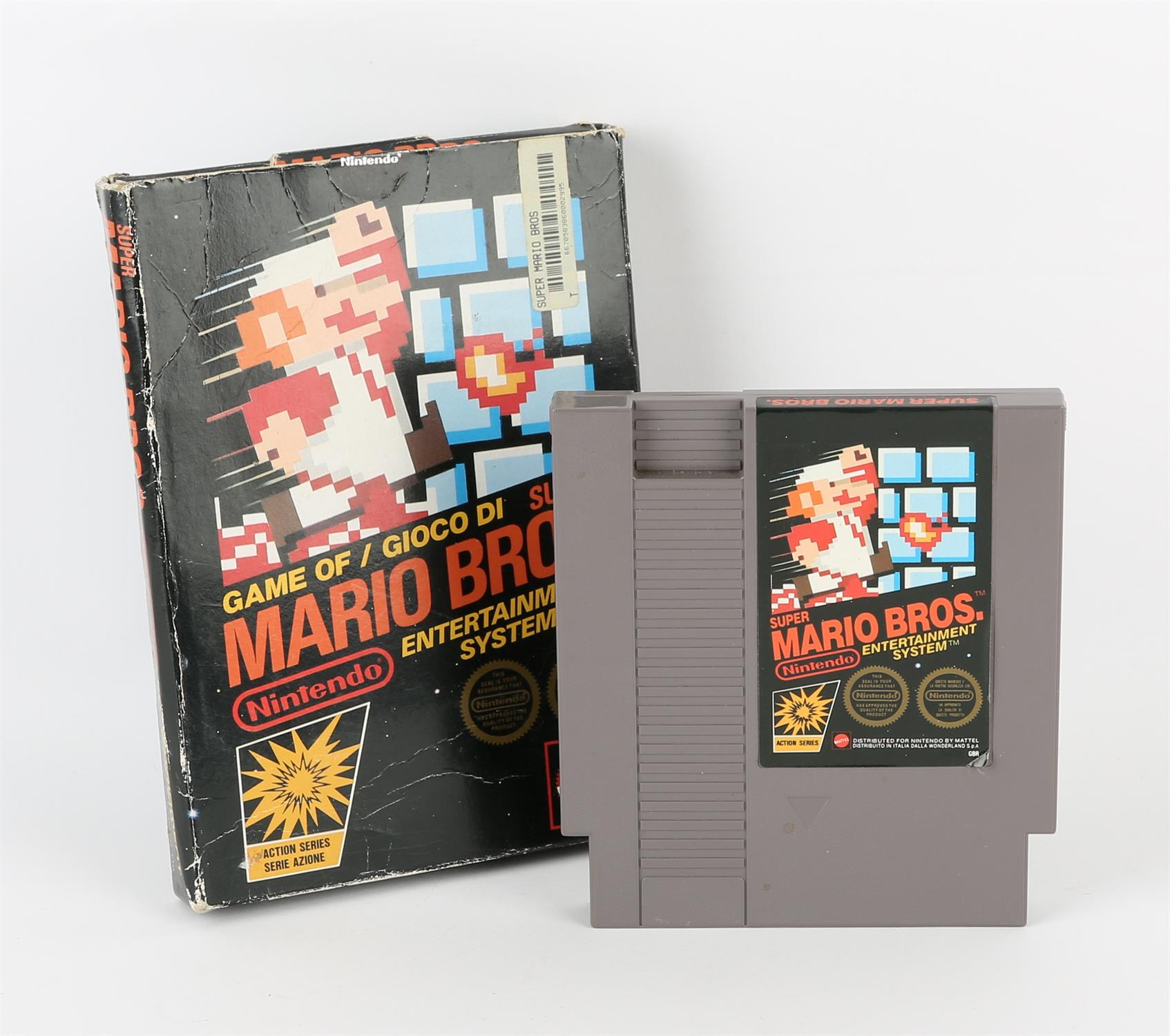 Nintendo Entertainment System (NES) Mario Bros. 5 Screw Variant with uncommon Hang Tab on reverse