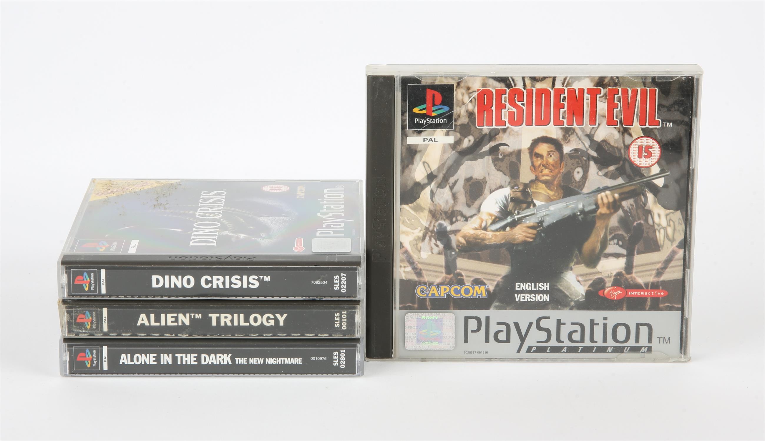 PlayStation 1 (PS1) Horror bundle (PAL) Games include: Dino Crisis, Resident Evil [Platinum],