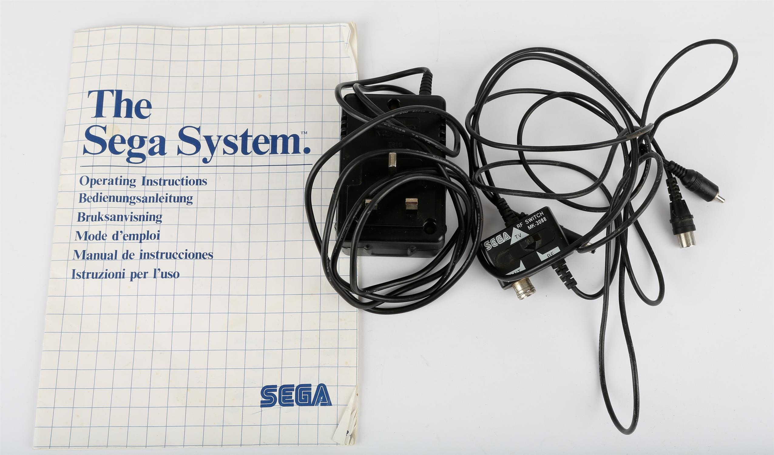 Sega Master System Console with instruction manual, controller, power supply and 2 games Games - Image 2 of 2